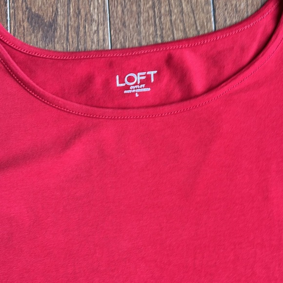 Ladies size large red LOFT Outlet long sleeve top - Picture 5 of 8